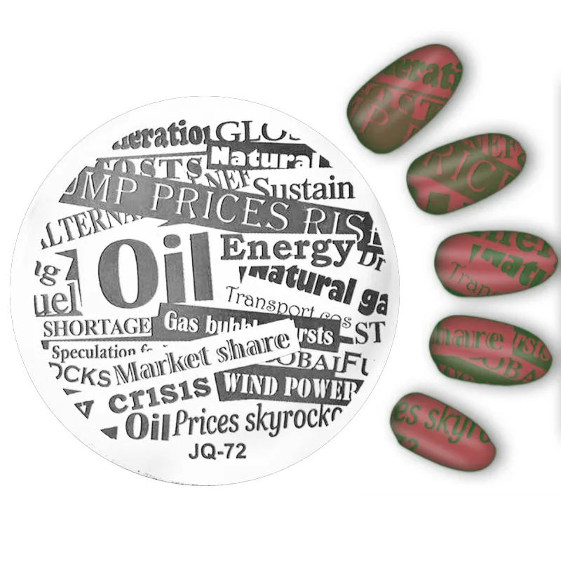 

New JQ Designs Nail Art Image Stamp Stamping Plates Manicure Templates English alphabet JQ-72