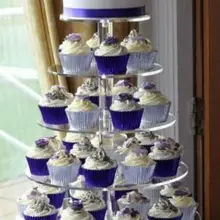 Подробная информация о 4,5, 6,7 уровня Crystal Clear акриловые круглые свадьба кекс стенд башня