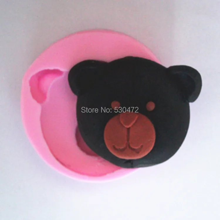 

Wholesale/retail,free shipping,1 PCS /Teddy Bear Face Silicone fondant cake mold/ chocolate mold/ FM232