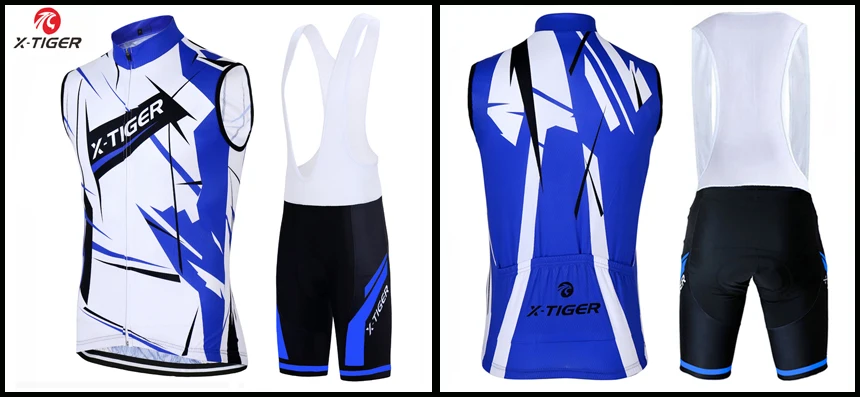 X-Tiger Pro без рукавов Велоспорт Джерси Набор для велоспорта Униформа дышащий MTB велосипед Велоспорт одежда костюм