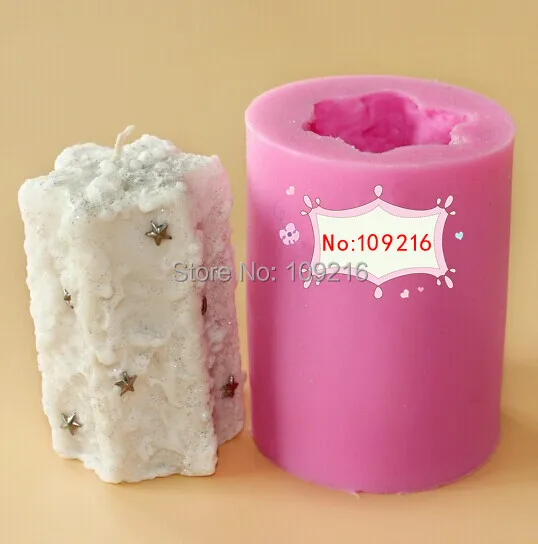 

wholesale!!!1pcs New 3D 5.5*8.5cm Columnar Stars (LZ0139) Silicone Handmade Candle Mold Crafts DIY Mold
