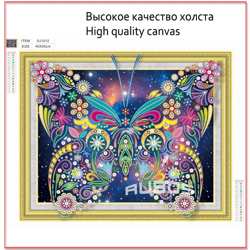 RUBOS DIY 5D Diamond Mosaic Butterfly Flower Art Diamond Embroidery Painting Sale Picture Big Crystal Rhinestone Bead Wall Decor (3)