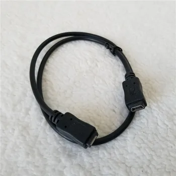 

100pcs/lot Micro USB Data Cable Female to Female Extension Wire for Phone Data Tranfer Camera Android Phone Black 25cm