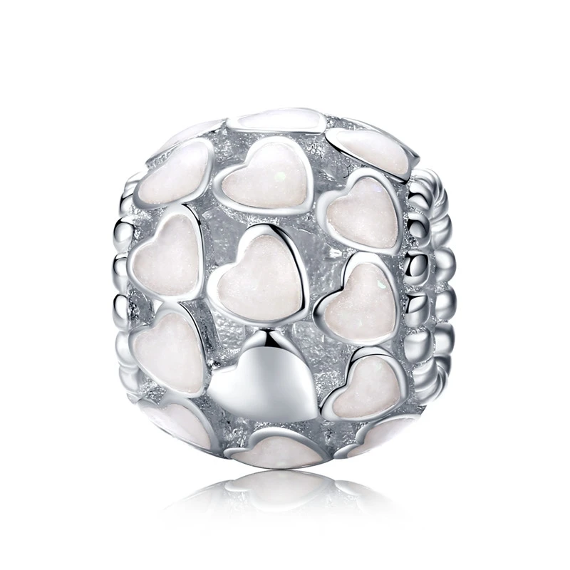 Горячая Распродажа 925 пробы серебряные бусины для любви подходят к оригинальному браслету Pandora подлинные модные ювелирные изделия подарок - Цвет: DXC805-L