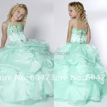 Милое зеленое платье с цветочным узором для девочек юбка принцессы вечерние юбки Пышная юбка на заказ SZ 2, 3, 4, 5, 6, 7, 8, 9, 10