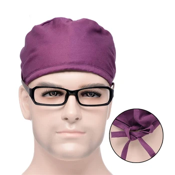 

New Women Men Medical Surgical Caps Dentists Medical Scrub Cap Surgical Hats Cotton Soft Sweat Band Dentistry Tooth Veterinary