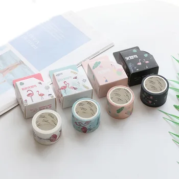 

24 pcs/lot 3 cm Wide Flamingo Printing Washi Tape Adhesive Tape DIY Scrapbooking Sticker Label Masking Tape