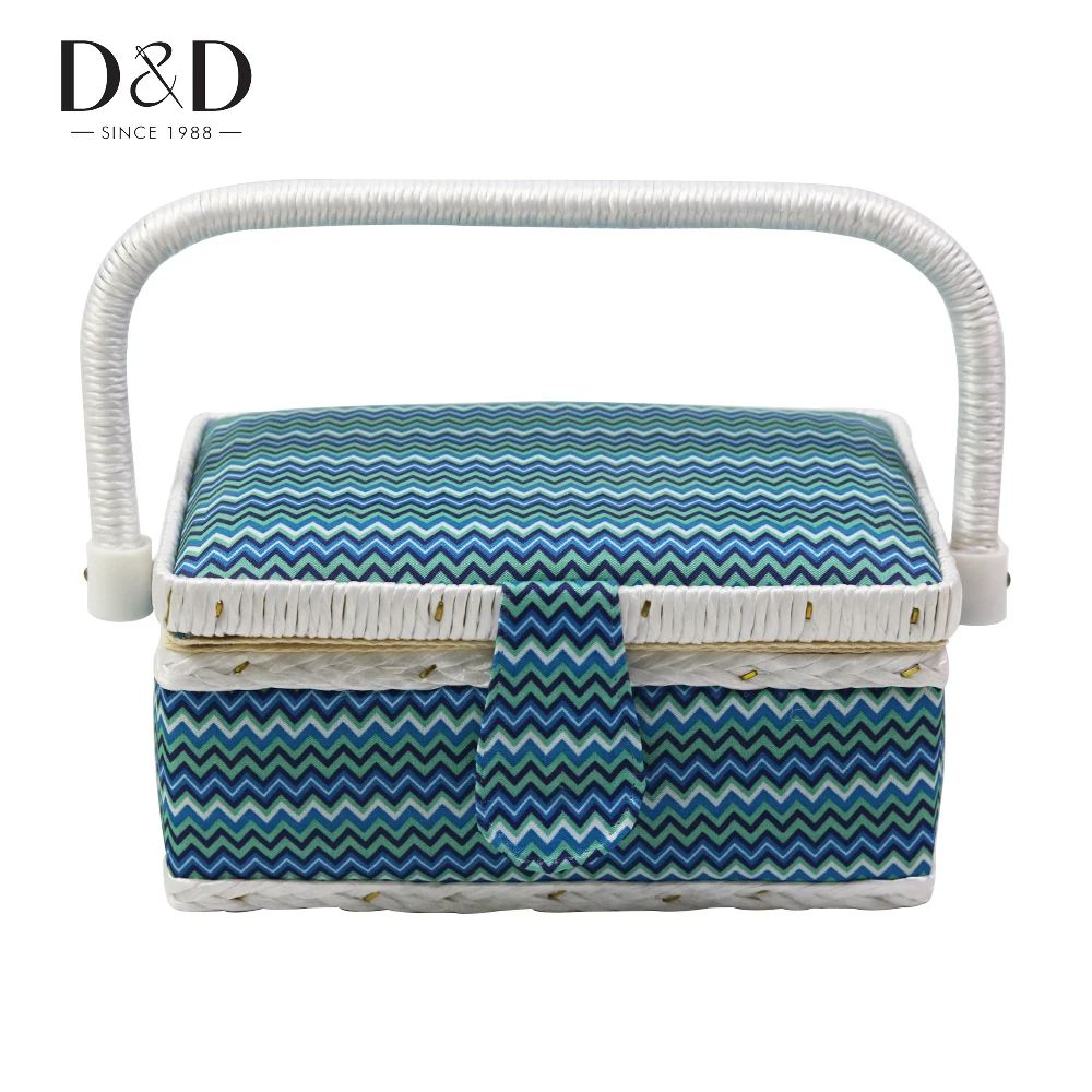 

Mini Sewing box with Sewing Accessories Needle Tape Scissor Threads Sewing Storage Box For Home & Travelling 19*13*9cm