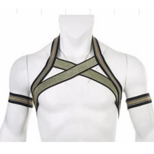 С 2 повязками мужские Фетиш плечо тело Грудь Мышцы ремень ремни ремень YYY8025