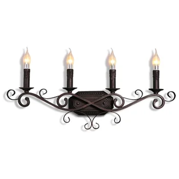 

American Loft Style Industrical Retro Wall Lamp For Bedroom Iron Retro Scone Creative 4 Heads Antique Indoor Lighting Fixture