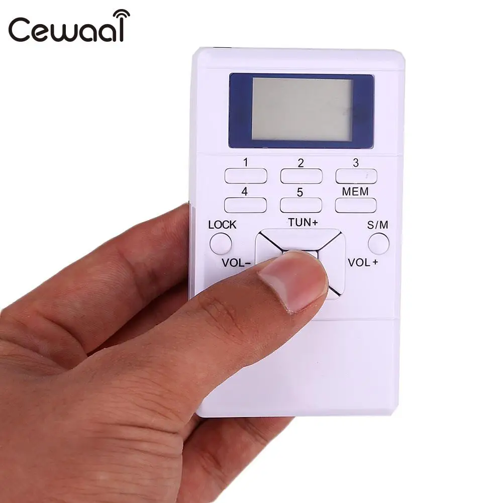 

Mini Portable Pocket LED FM Radio HRD-102 Digital FM Radio Dual Channel with Earphone Mini Digital Display Radio Pocket Radio