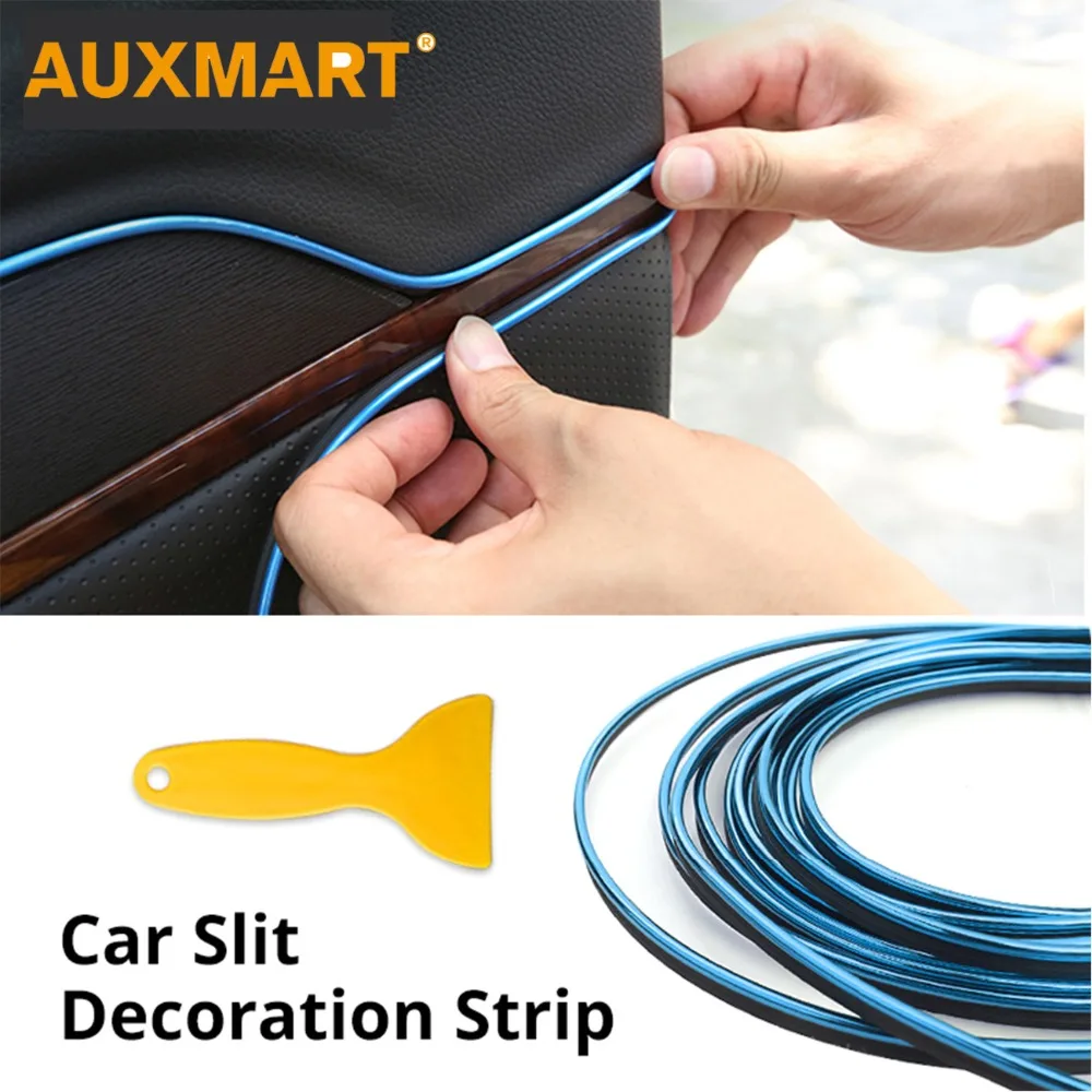 Auxmart автомобильный Стайлинг украшение интерьера полоски литье отделка линия