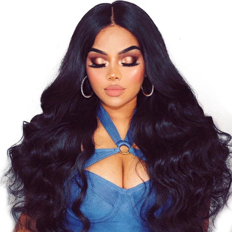 

250% Density Glueless Full End Lace Front Human Hair Wigs For Women Brazilian Body Wave Lace Frontal Wig Black Remy Venvee Hair