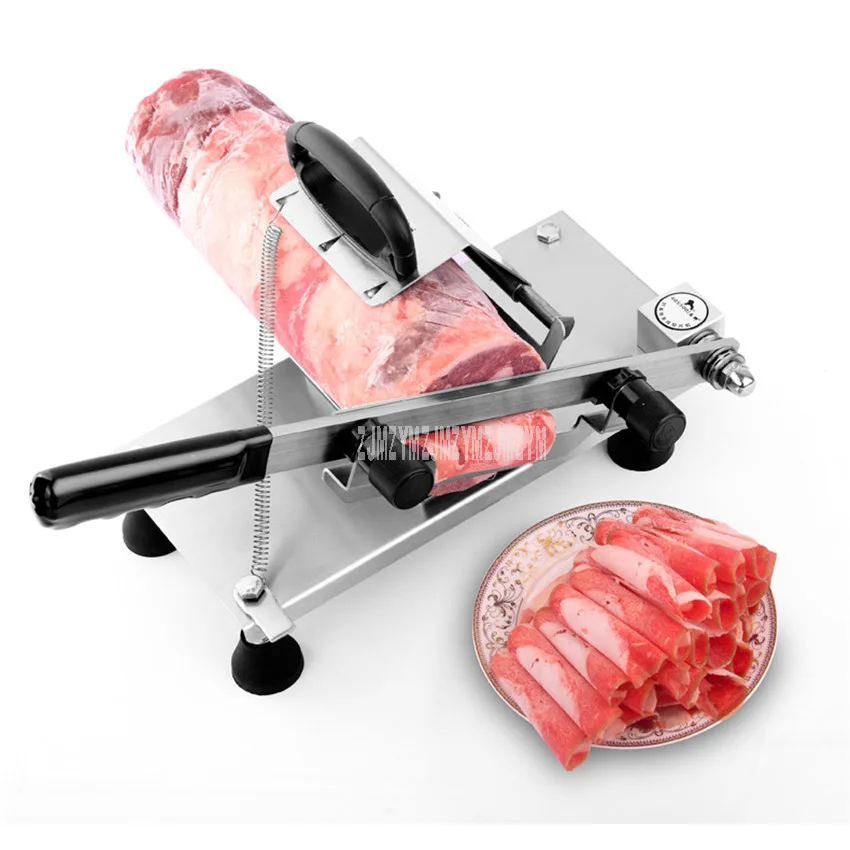 ST208B Manual Stainless Steel Frozen Meat Slicer Beef Slicing Machine 