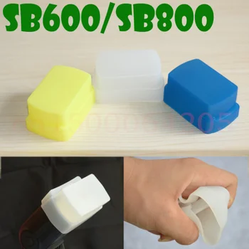 

3 pcs Silicon Soft Yellow Blue White Speedlite Flash Cap Diffuser Bounce Box For Nikon SB800 SB600 YN460 YN465 YN467 YN468
