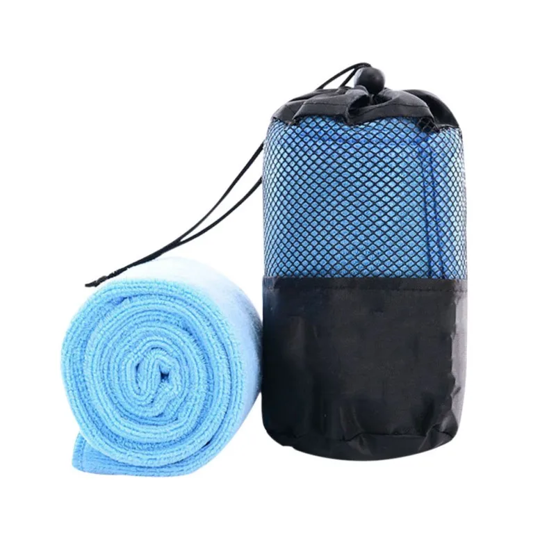 Портативное быстросохнущее полотенце для спорта на открытом воздухе кемпинг полотенца для путешествий полотенце из микрофибры с сумкой - Цвет: as picture