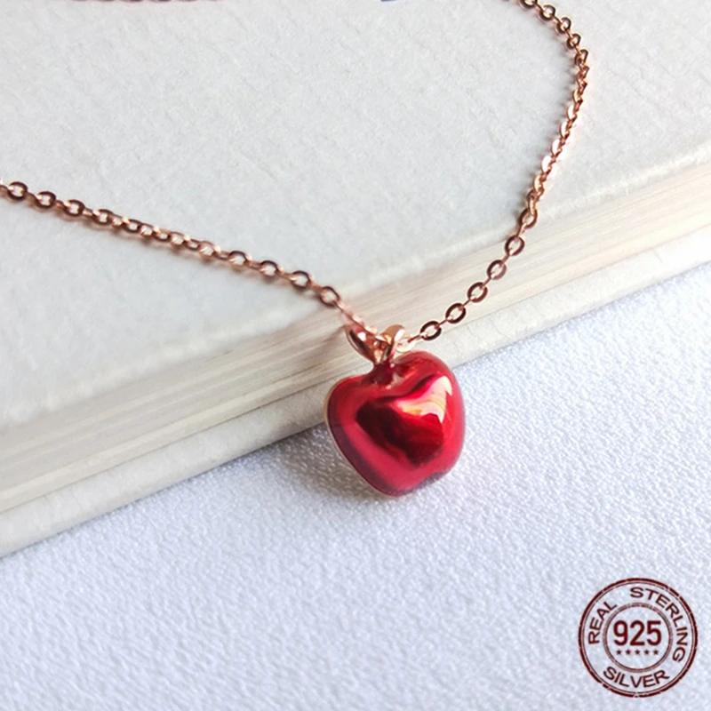 S925 Серебро новый Jewelry яблочное ожерелье женский Дикий ключицы цепи канун