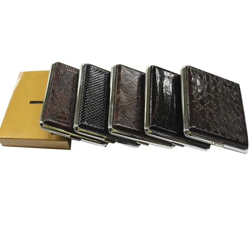 

Cigarette Storage Box Leather Pocket Cigar Cigarette Tobacco Case Holder Tobacco Storage Case Container Smoking Accessories Gift