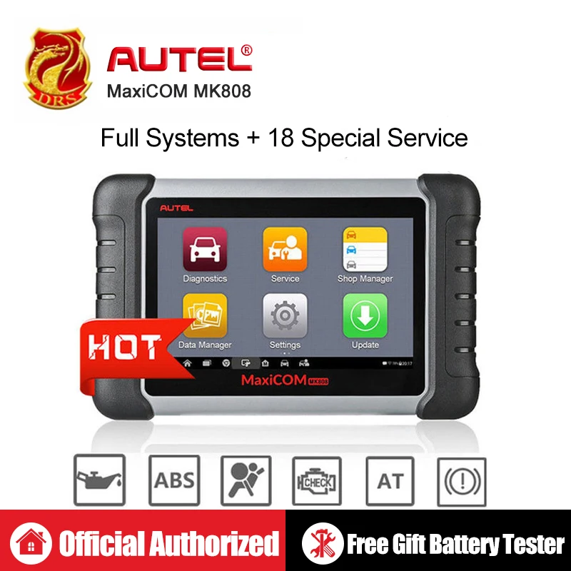 

Autel MaxiCOM MK808 MX808 Auto Code Reader Automotive Tools OBD OBD2 Scanner OBDII Diagnostic Scanner Universal Tool Full System