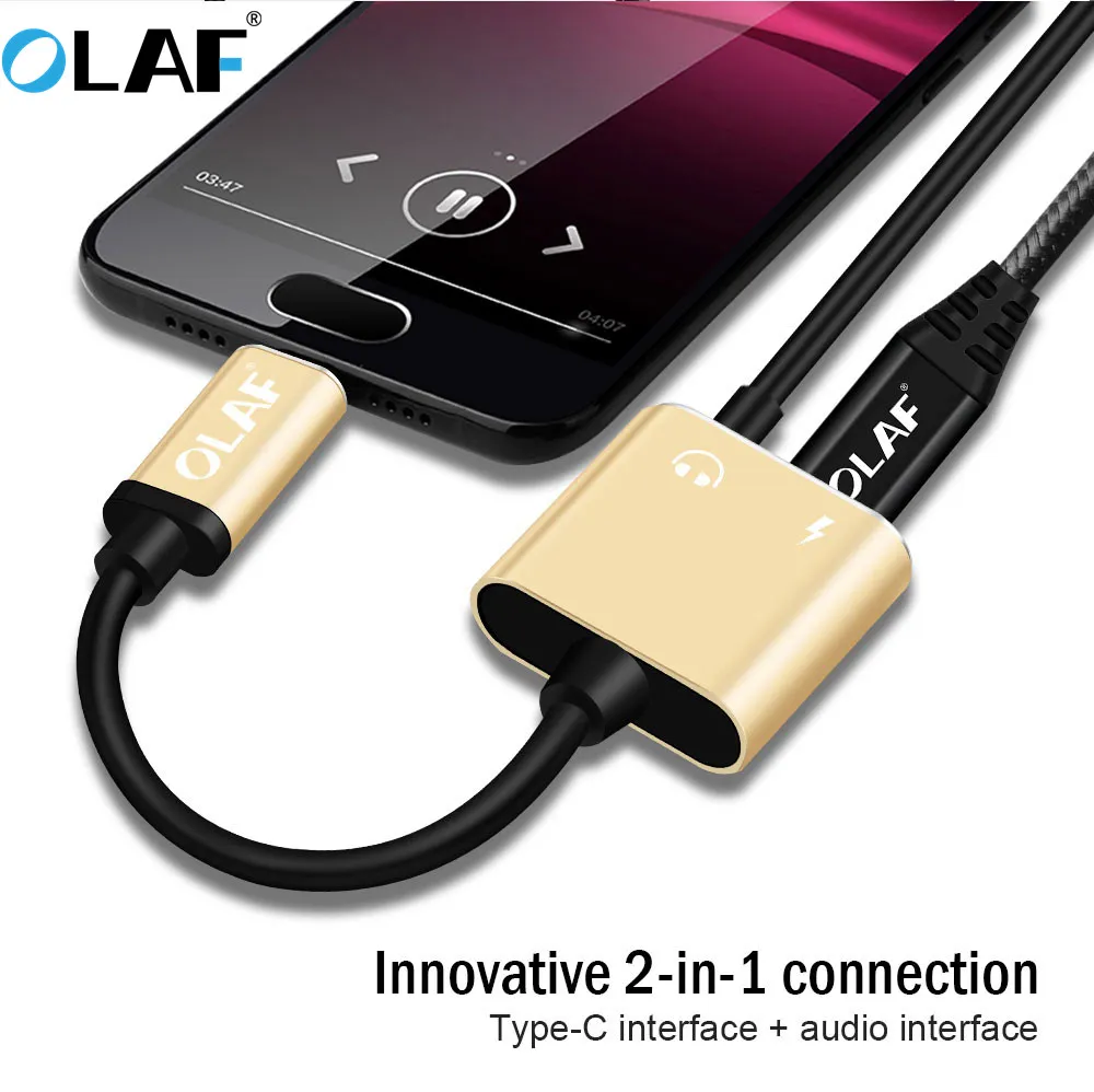 OLAF type C мм 3 5 разъем для наушников зарядный кабель USB аудио адаптер huawei mate 10 P20 pro Xiaomi