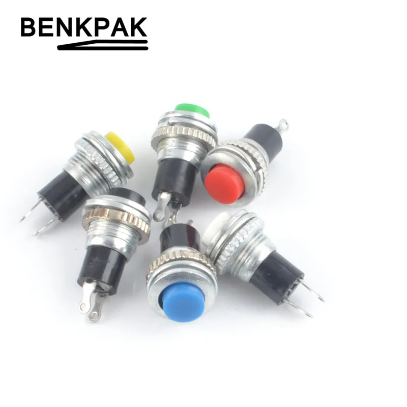 

6pcs Momentary 0.5A 250VAC Remote Control Push Button Switches 10mm self returning switches