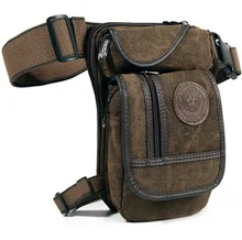 Nuevo Cinturón de Lona de Los Hombres de La Cadera Bum Fanny Pack Cintura Muslo Pierna de La Gota Bolsa de Montar Motocicleta Militar Messenger Bag Hombro