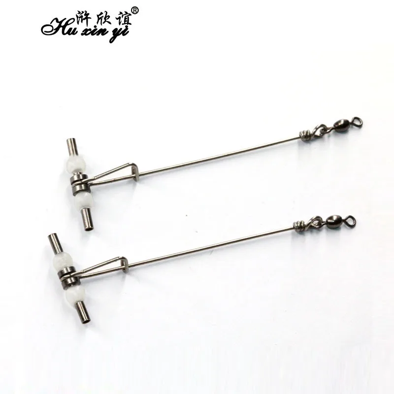 T tipo de Equilíbrio do Mar Giratório de Pesca Equipamento de Pesca Hxy 10 Pcs Aço Inoxidável Esferas Luminosas Anti Emaranhado Conector Acessórios