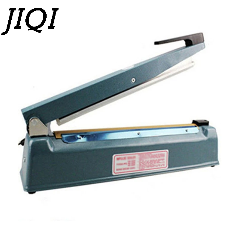 

JIQI Digital Temperature Control Impulse Vacuum Sealer Manual Heat Sealing Machine Food Aluminum Foil Plastic Film Bag Packer EU