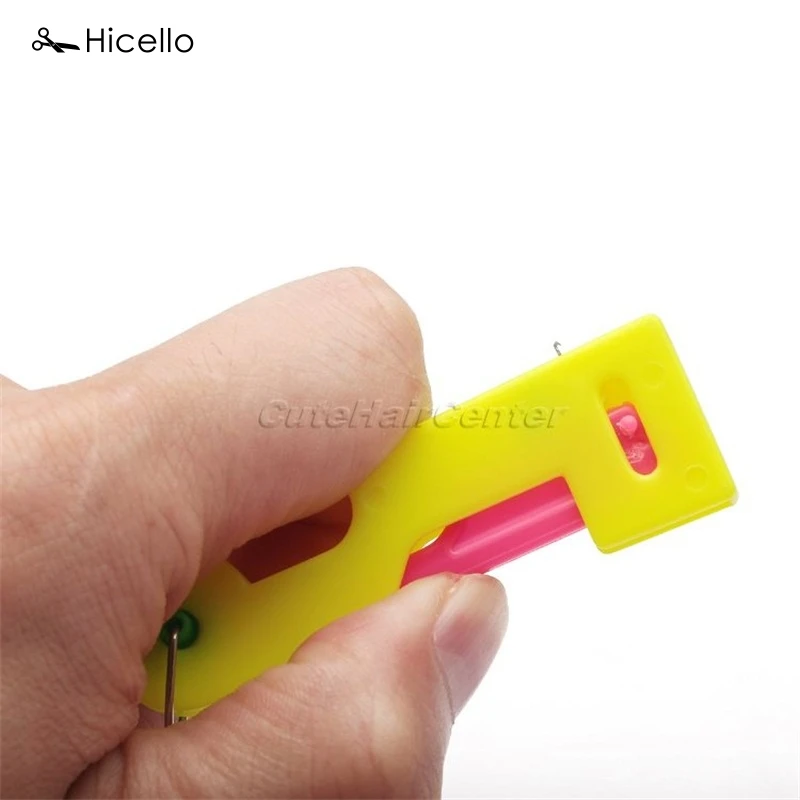 

2Pcs Automatic Skillful Sewing Needle Threader Thread Elderly Use Guide Tools Needle Threader 6.5cm Original Hicello