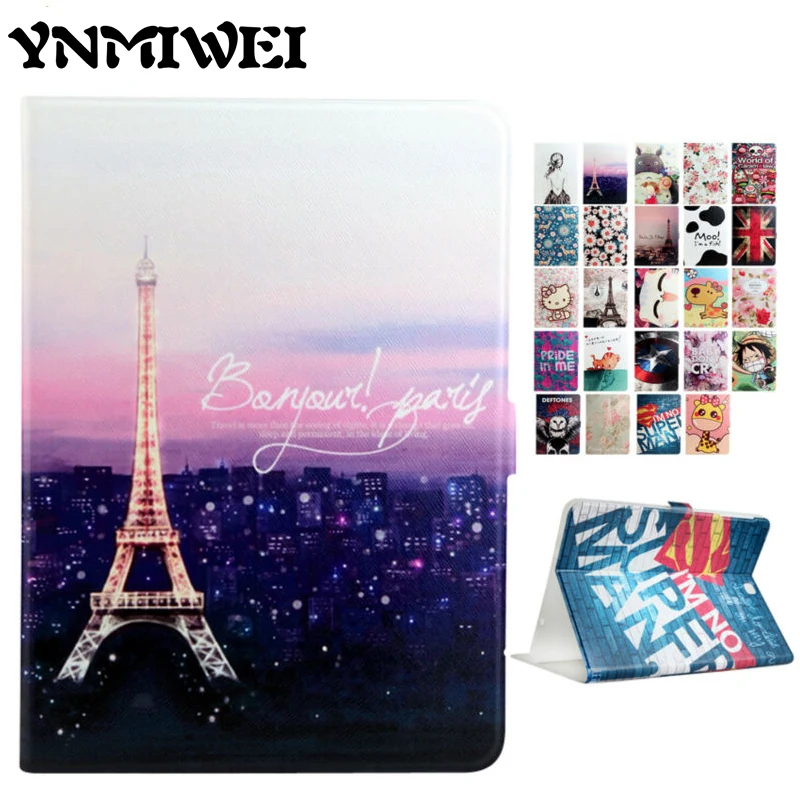 

Tab S2 T815 Flip PU Leather Case Shockproof Auto Sleep Colorful Print Stand For Samsung Galaxy Tab S2 9.7 T815 Protective Cover