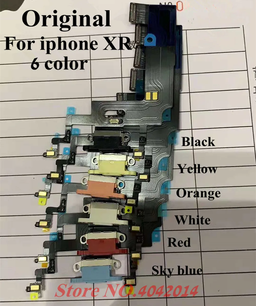 

Original USB Charging Port dock Flex cable For iphone XR Charger plug module Connector Ribbon Replacement parts