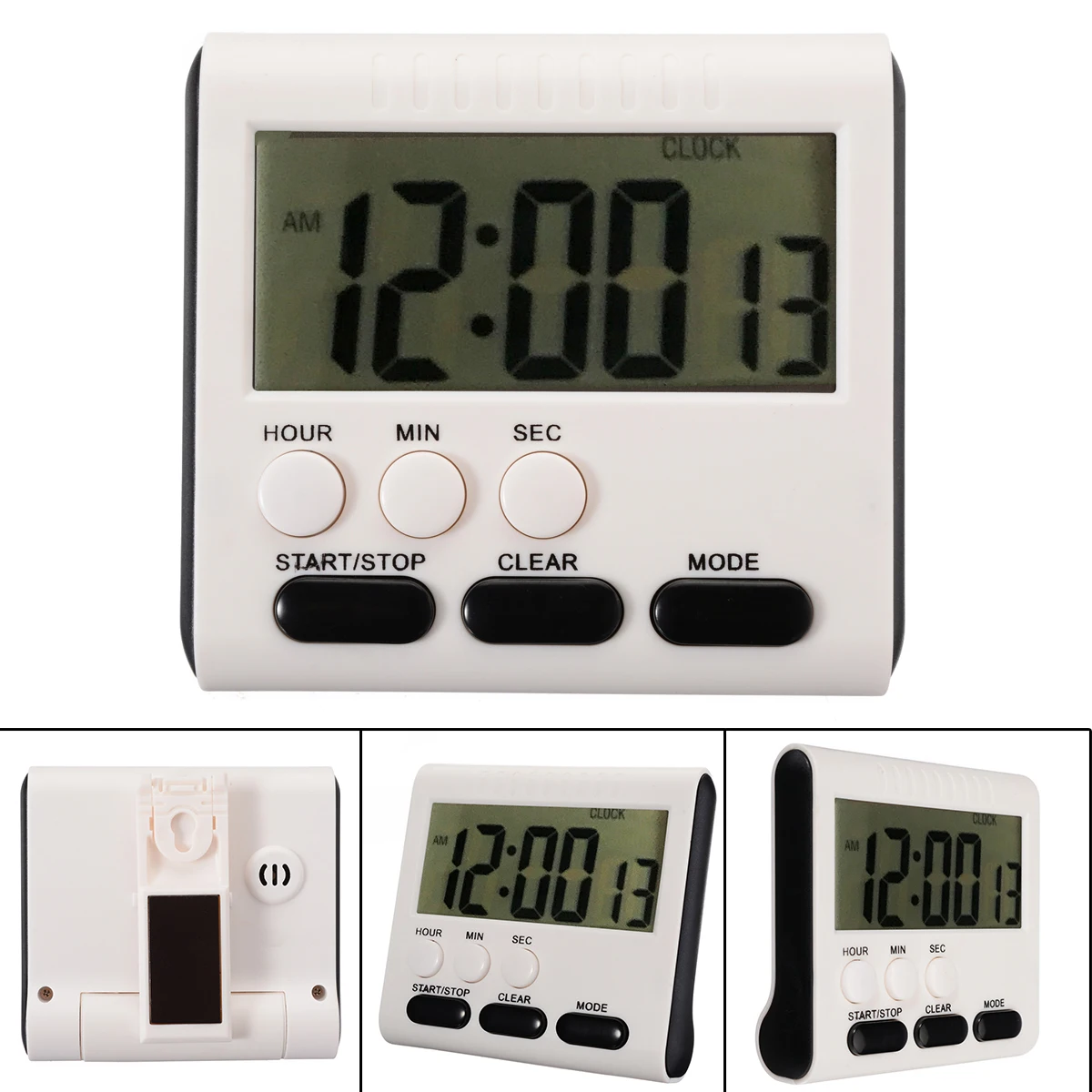 

LCD Digital Kitchen Cooking Timer Multifunction Magnetic Stopwatch Loud Alarm Electronic Count-Down Gadgets