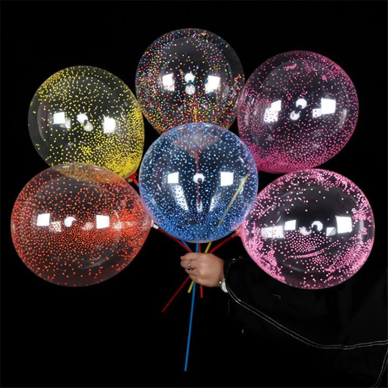 

Romantic Wedding balloon Multicolored foam particles Latex balloons Diy Baby Shower Birthday Market Bar Party Decorations Kids
