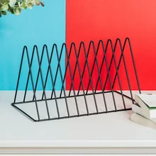 Нордическая 33 см Длина 9 Сетка Черная Золотая книжная полка для журнала модная настольная подставка украшение офисный файл металлический для хранения железный держатель