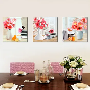 

DIY 5D Round Diamond Painting Round Cross Stitch Flowers Vase Diamond Embroidery Mosaic Rhinestones Home Decor one set 3pcs