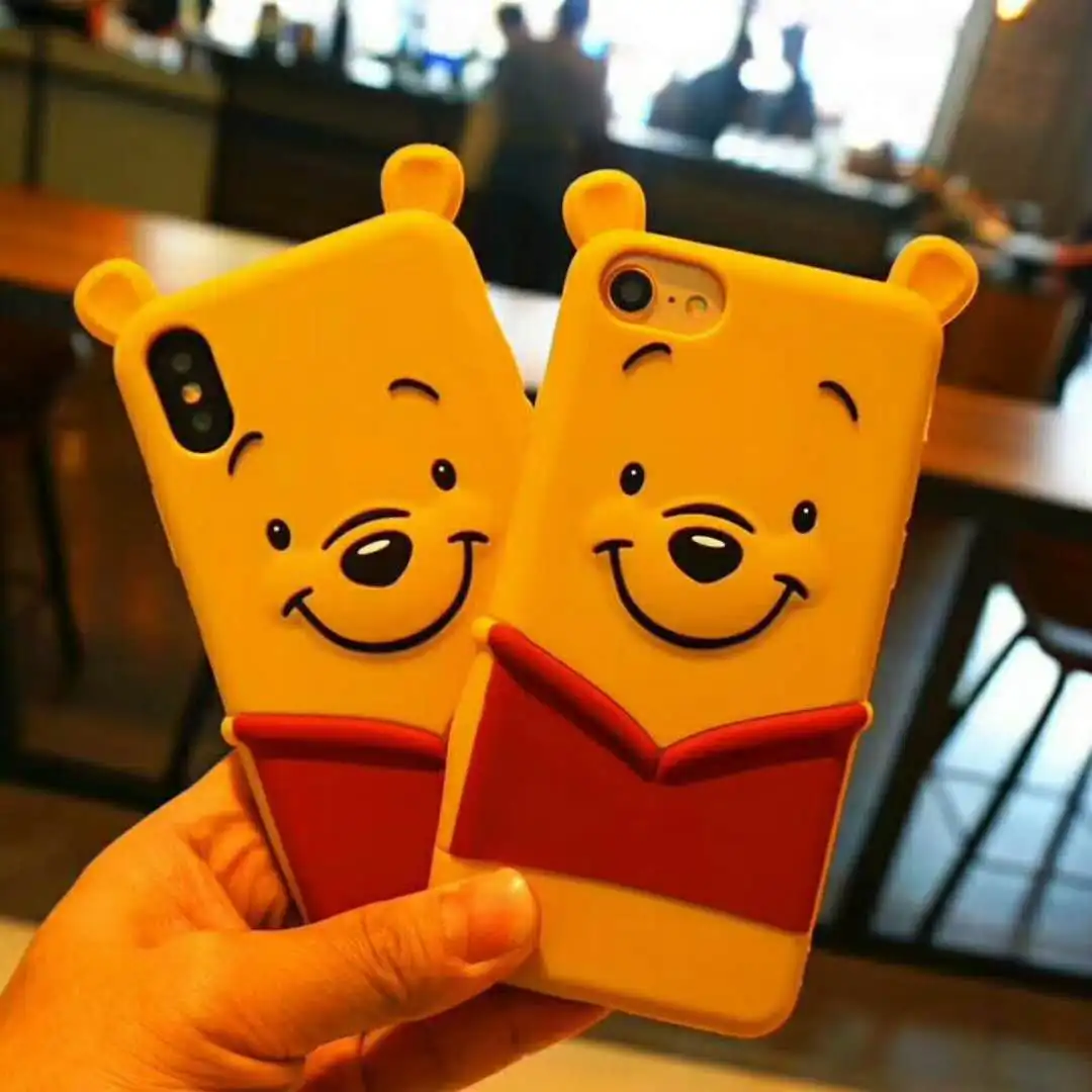 

New arrive Mobile Shell Pooh Bear For Iphone 6 6S 7 8 Plux X Silicone Phone Case