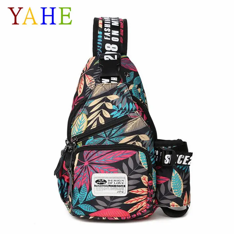 YaHe Women Crossbody Over The Shoulder Bag Mens Sling Anti Theft Printing Chest Bag Female ...