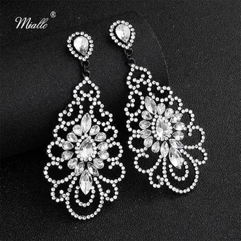 

Miallo 2019 Newest Classic Austrian Crystal Earrings Wedding Bride Bridesmaids Drop Earrings for Female College Students Party
