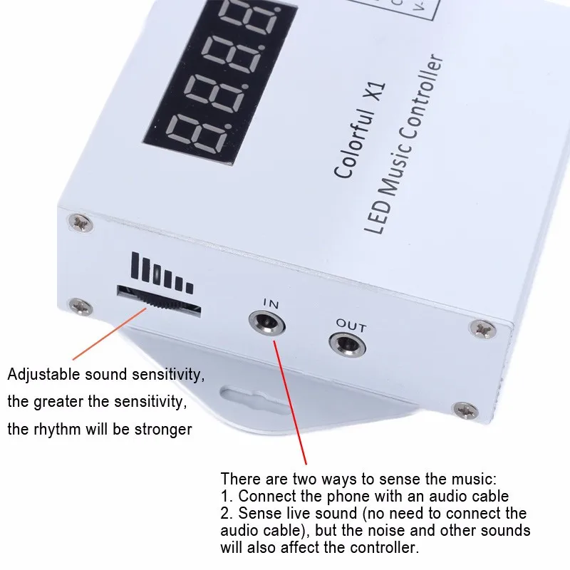 Цветная музыка X1 X2 контроллер DC5V 12 в 24 В WS2812 WS2811 WS2813 6803 1903 IC цифровой адресуемый светодиодный контроллер пикселей