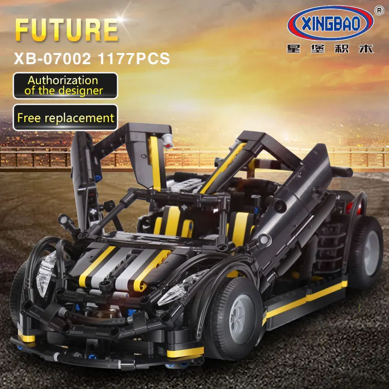 XingBao 07002 Technic The Balisong маленький суперкар Набор гоночный автомобиль строительные