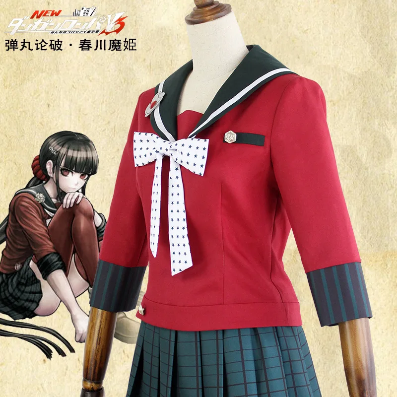 Danganronpa V3: убийство Harmony Harukawa Маки в морском стиле костюм Школьная форма топ и юбка