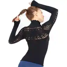 Осень Зима Новая полая одежда для йоги с длинными рукавами Топ Тонкий Фитнес Спорт Бег Рубашка женская одежда для йоги