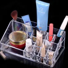 Профессиональный Прозрачный акриловый 16 балок органайзер для макияжа Lipstickk держатель стойки дисплея чехол для косметики ящик ящика