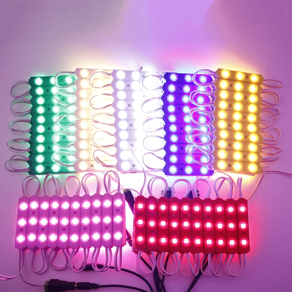 20 шт./лот 12 в пост. Тока светодиодные модули 5054 5050 SMD RGB ультра яркие лампы IP67