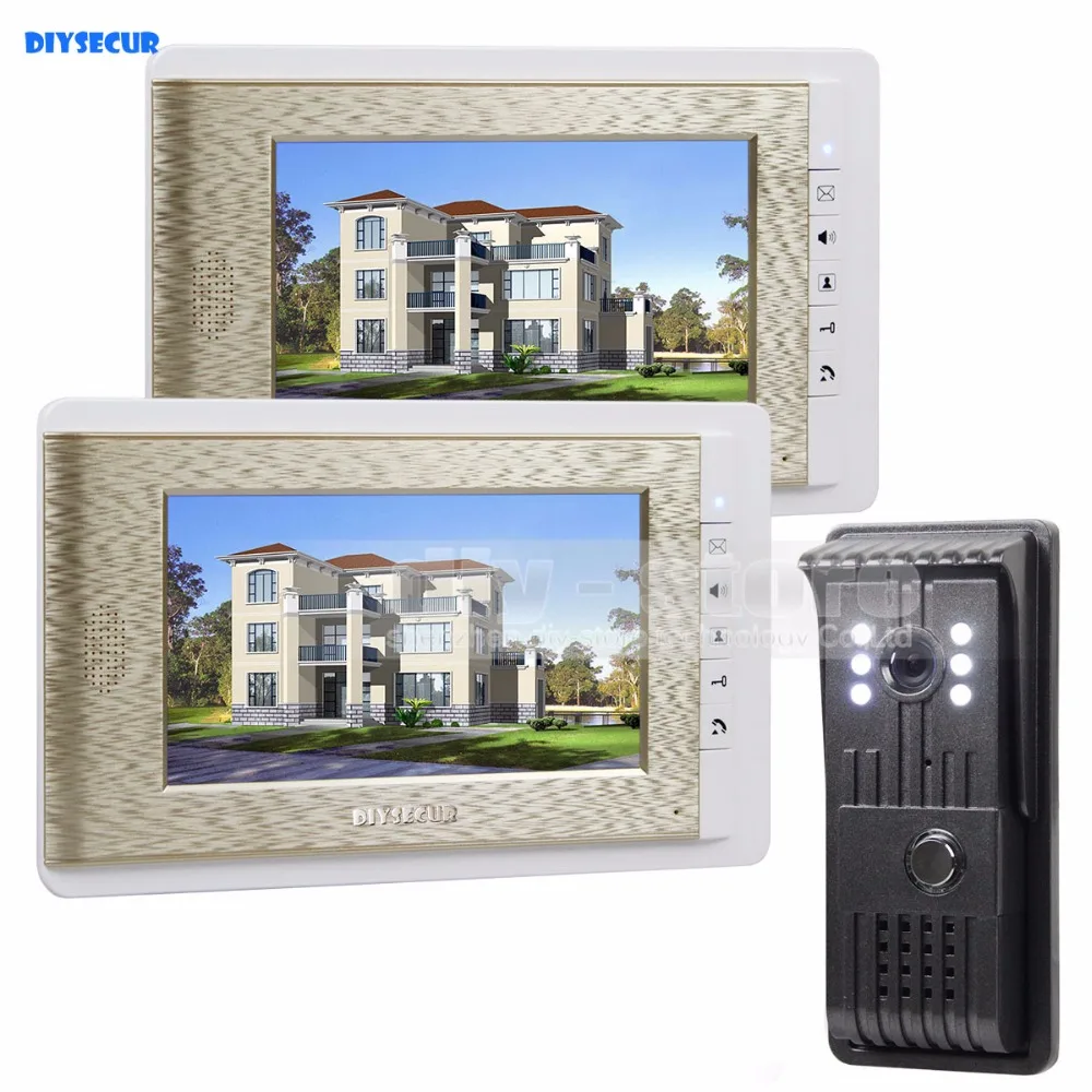 

DIYSECUR 700TVLine HD Video Door Phone Doorbell 7 inch TFT LCD Video Intercom Night Vision Door Camera Of Home Entry Intercom