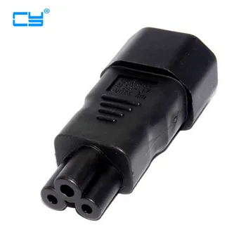 

IEC 320 Adapter 3 Poles Socket C14 to Cloverleaf Plug Micky C5 Straight Extension Power Adapter