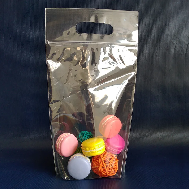 100pcs Transparent zipper ziplock bag food candy gift packing bags