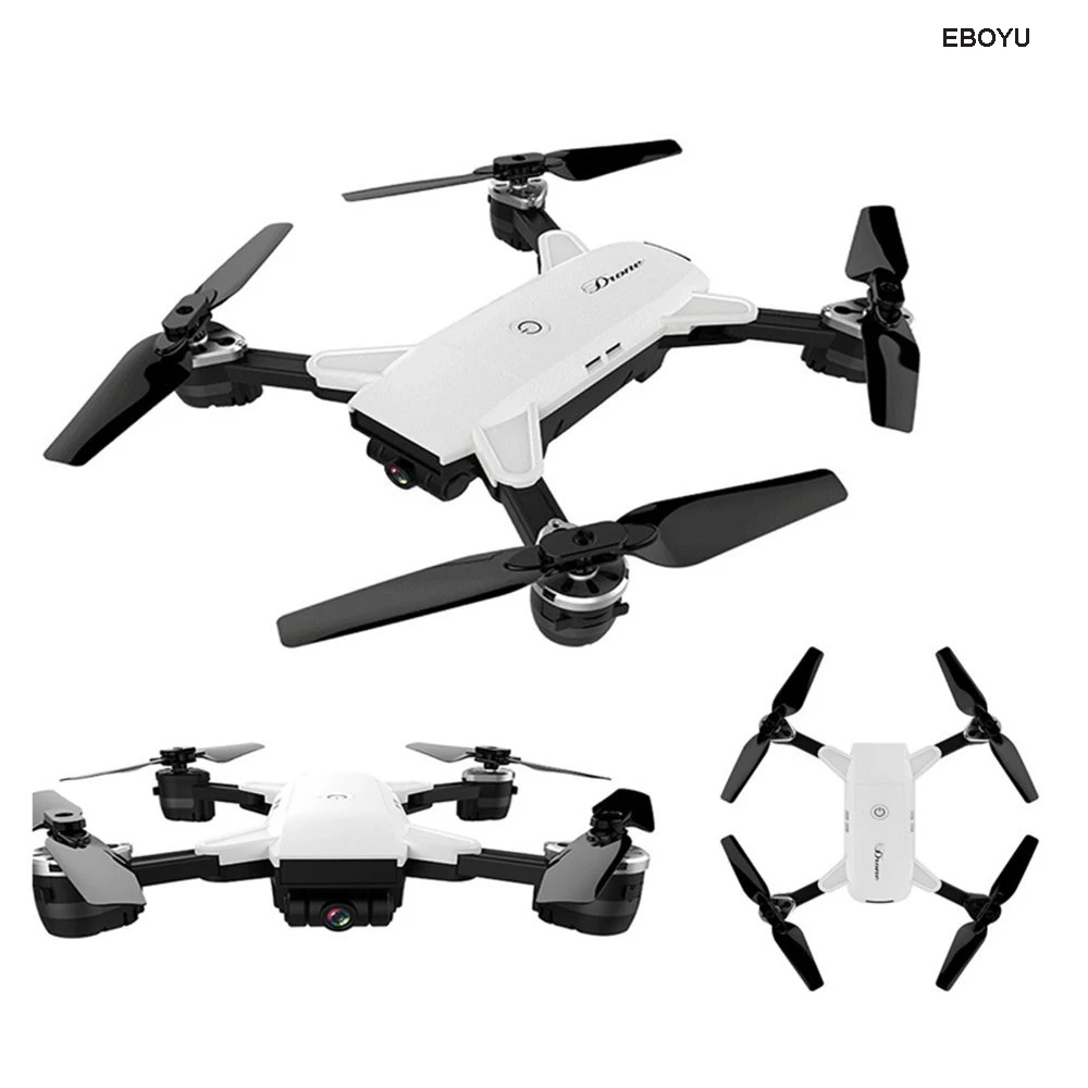 EBOYU(TM) YH-19HW 2,4 ГГц 2.0MP широкий угол Wi-Fi FPV RC Дрон для селфи Дрон складной RC Квадрокоптер высота удержания 3D флипы рулон RTF