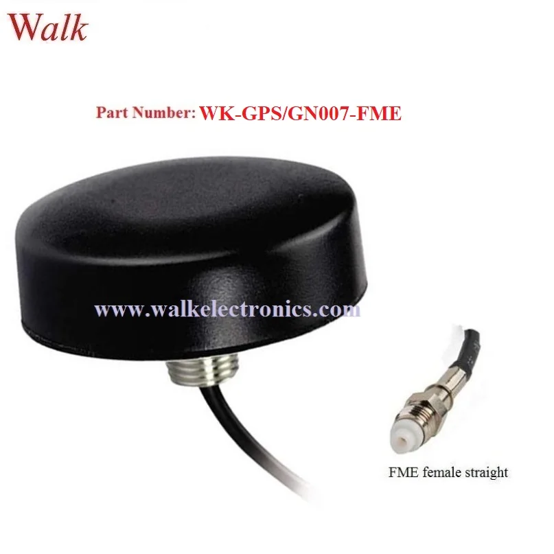 

FME female screw mount small size gps glonass high gain active antenna roof mount IP67 outdoor use gps glonass car antenna