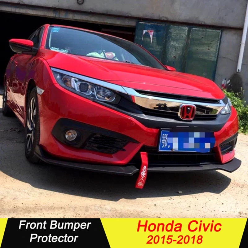 

Front Bumper Lip Diffuser For Honda Civic 2015 2016 2017 2018 front Bumper Diffuser Bumpers Protector Body kit For Honda Civic